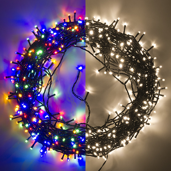 123led kerstverlichting multicolor & warmwit 39 meter 480 lampjes LDR07183 - 1