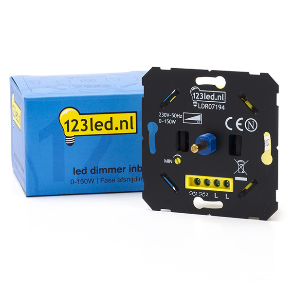123led led-dimmer inbouw fase afsnijding (RC) (0-150W) LDR07194 123led led-dimmer inbouw fase afsnijding (RC) (0-150W) LDR07194 - 1