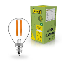 123led ledlamp E14 kogel G45 Ultra Efficient filament helder 2700K 2.2W (40W) LDR02394