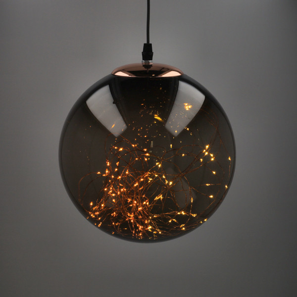 123led lichtbol kerst Ø 25 cm extra warm wit & warm wit 125 lampjes smokey LDR07338 - 1