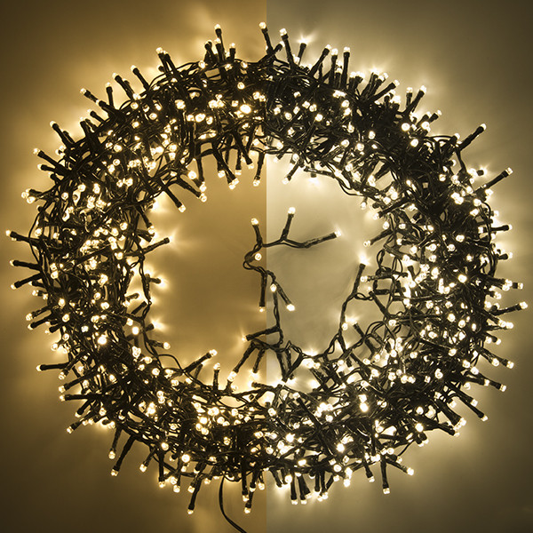 123led microclusterverlichting extra warmwit & warmwit 23 meter 1000 lampjes LDR07134 - 1