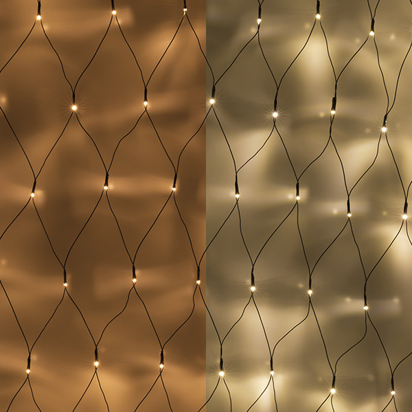 123led netverlichting extra warmwit & warmwit 500 x 80 cm 240 lampjes LDR07303 - 1