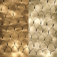 123led netverlichting extra warmwit & warmwit 90 x 50 cm 100 lampjes LDR07155