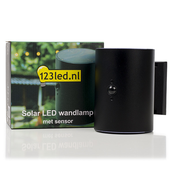 123led solar wandlamp met sensor | Up & Down | Grantham | 3000K | IP54 | Zwart LDR08531 - 3