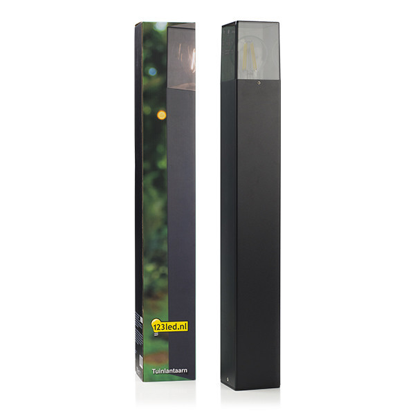 123led tuinlantaarn Smokey zwart geschikt voor 1x E27 LDR08515 - 2