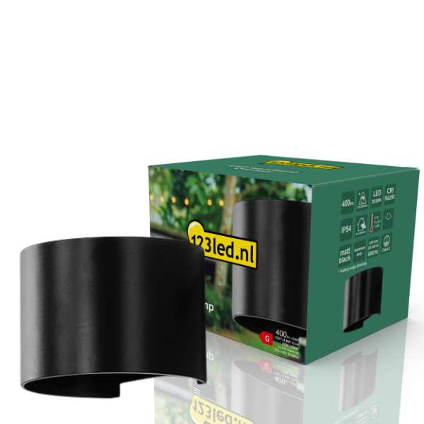 123led wandlamp Alvin zwart 1800-2700K LDR08549 - 2