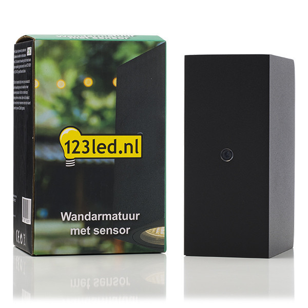 123led wandlamp Avalon Up & Down vierkant zwart met sensor geschikt voor 1x GU10 LDR08522 - 2