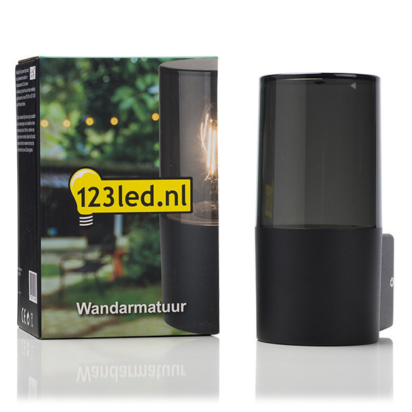 123led wandlamp Smokey zwart rond geschikt voor 1x E27 LDR08510 123led wandlamp Smokey zwart rond geschikt voor 1x E27 LDR08510 - 2