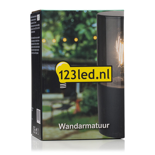123led wandlamp Smokey zwart rond geschikt voor 1x E27 LDR08510 123led wandlamp Smokey zwart rond geschikt voor 1x E27 LDR08510 - 5