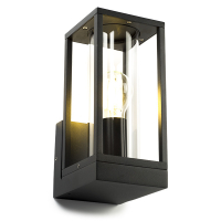 123led wandlamp glas Dakota zwart geschikt voor 1x E27 LDR08507 123led wandlamp glas Dakota zwart geschikt voor 1x E27 LDR08507