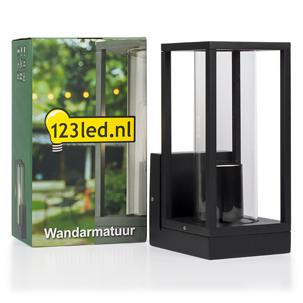 123led wandlamp glas Dakota zwart geschikt voor 1x E27 LDR08507 123led wandlamp glas Dakota zwart geschikt voor 1x E27 LDR08507 - 2