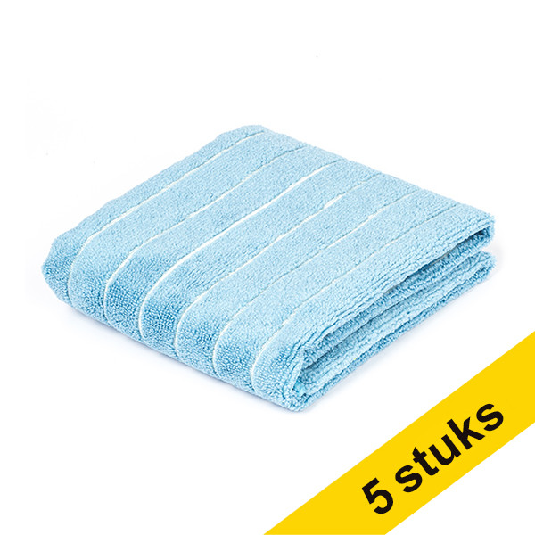 Aanbieding: 5x Dweil voor parket en laminaat licht blauw 50 x 70 cm SDR06162 - 1