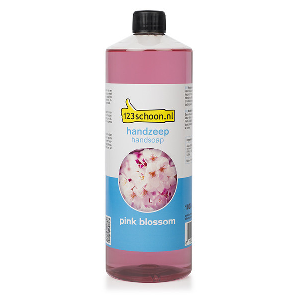 123schoon Eco Pink Blossom handzeep navulling (1000 ml) SDR06213 - 1