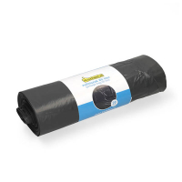 123schoon LDPE vuilniszakken met trekband grijs 60 liter (20 stuks) SDR06059