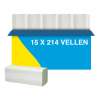 123schoon Z-vouw handdoeken 2-laags 15 pakken SDR02115 - 1