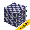 123schoon keukenhanddoek blauwe blokken 65  x 65 cm (6 stuks)
