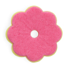 123schoon scrubspons geel & roze 100 Ø x 40 mm SDR07387 - 1