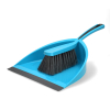 123schoon stoffer en blik kunststof met rubberrand blauw SDR06504 - 1