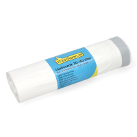 123schoon vuilniszakken met trekband wit 30-40 liter (20 stuks) SDR06471