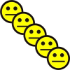 2DOBOARD - Gele smiley magneten (5 stuks) 297996 - 1