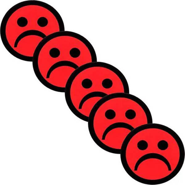 Rode smiley magneten (5 stuks) 297997 - 1