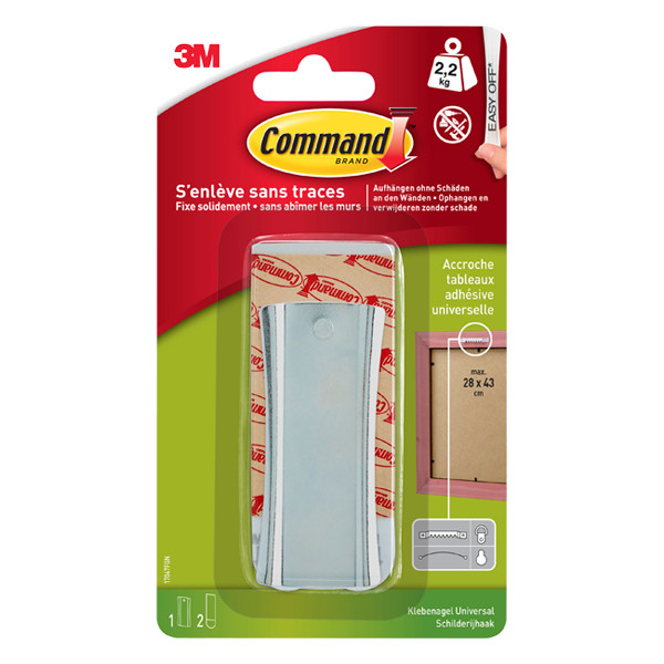 3M Command zelfklevende schilderijhaak 2,2 kg 214552 - 1