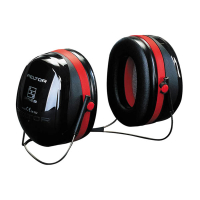 3M Peltor Optime III H540B gehoorkap rood/zwart met nekbeugel 31901110 S3M00062