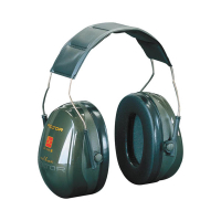 3M Peltor Optime II H520A gehoorkap donkergroen met hoofdband 31970010 S3M00077
