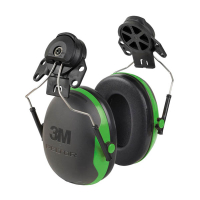 3M Peltor X1P3 gehoorkap zwart/groen met helmbevestiging 31935600 S3M00068