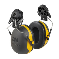3M Peltor X2P3 gehoorkap zwart/geel met helmbevestiging 31936600 S3M00071