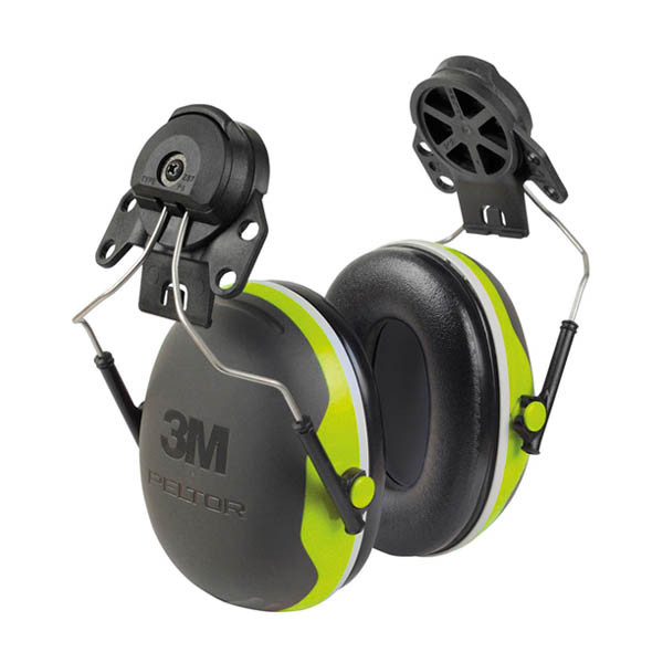 3M Peltor X4P3 gehoorkap zwart/lime met helmbevestiging 31938600 S3M00074 - 1