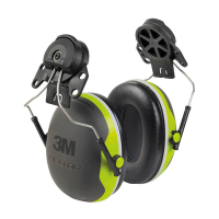 3M Peltor X4P3 gehoorkap zwart/lime met helmbevestiging 31938600 S3M00074