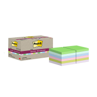 3M Post-It super sticky gerecycleerd assorti 47,6 x 47,6 mm (12 stuks) 425639