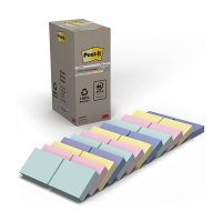 3M Post-it gerecycleerde notes assorti pastel 38 x 51 mm (24 stuks) 201386