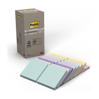 3M Post-it gerecycleerde notes assorti pastel 76 x 76 mm (16 stuks) 201392