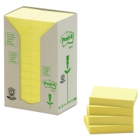 3M Post-it gerecycleerde notes toren geel 38 x 51 mm (24 pack) 653-1T 201384