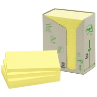 3M Post-it gerecycleerde notes toren geel 76 x 127 mm (16 pack) 655-1T 201396