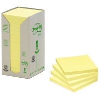 3M Post-it gerecycleerde notes toren geel 76 x 76 mm (16 pack) 654-1T 201390
