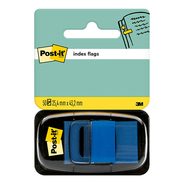 3M Post-it index standaard blauw 25,4 x 43,2 mm (50 tabs) 680BLU 201494 - 1