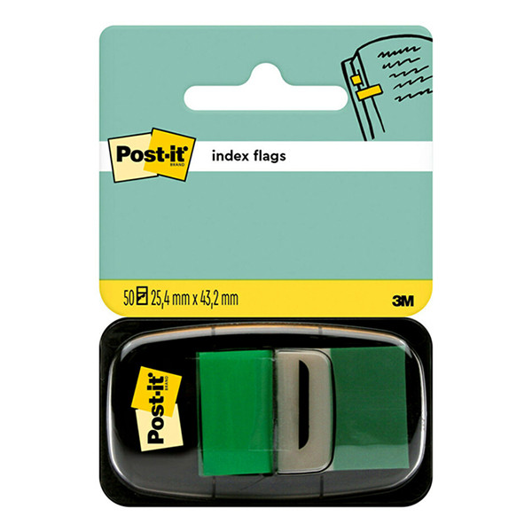 3M Post-it index standaard groen 25,4 x 43,2 mm (50 tabs) 680GRE 201485 - 1