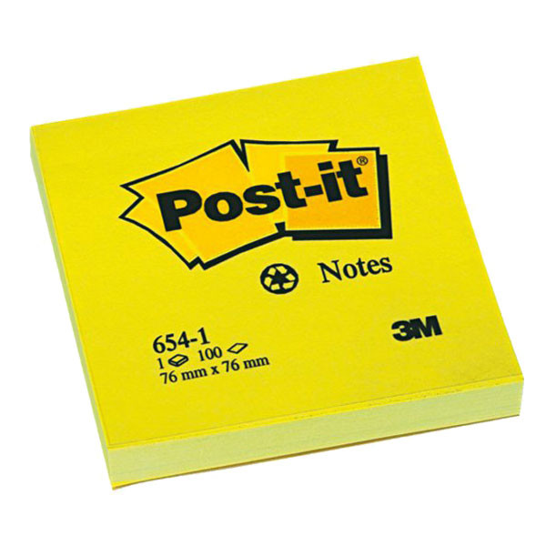3M Post-it notes fluogeel 76 x 76 mm 654NYEL 201495 - 1