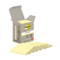 3M Post-it notes gerecycleerd geel 38 x 51 mm (6 stuks) 201382