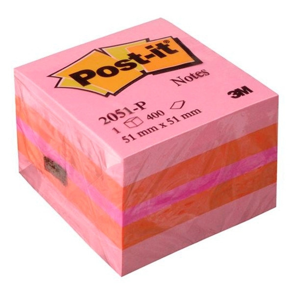 3M Post-it notes mini kubus roze 51 x 51 mm 2051P 201318 - 1