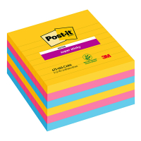 3M Post-it super sticky notes gelijnd Carnival 101 x 101 mm (6 pack) 675SSRO 201068