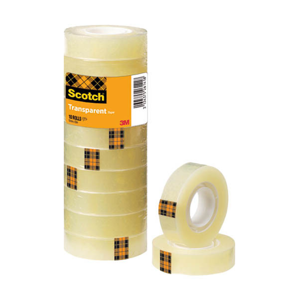 3M Scotch 508 standaard plakband 15 mm x 33 m (10 rollen) 214538 - 1