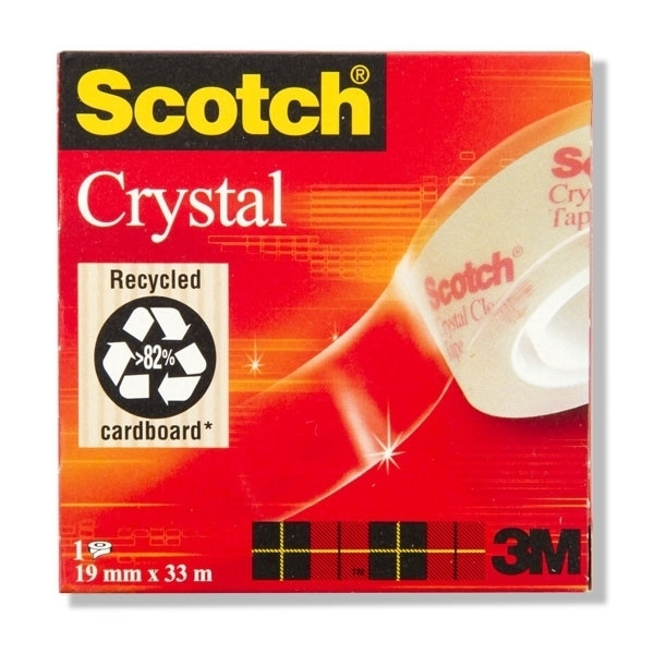 3M Scotch Crystal Clear plakband 19 mm x 33 m 6001933 201262 - 1