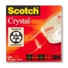 3M Scotch Crystal Clear plakband 19 mm x 33 m