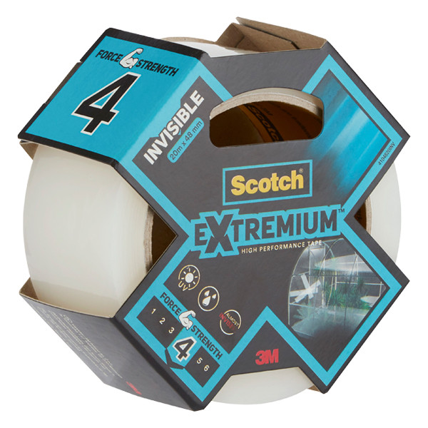 3M Scotch krachtige duct tape 48 mm x 20 m transparant 4820INV 201241 - 1