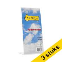 Aanbieding: 3x 123inkt folderhouder met L-voet 1/3 A4 303613