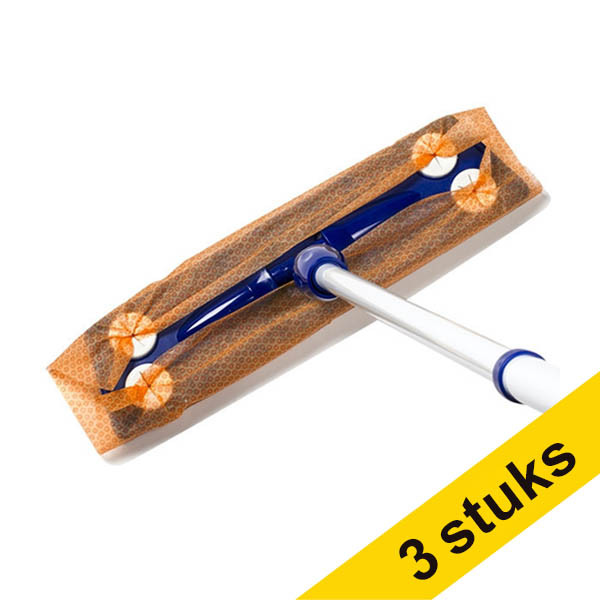 Aanbieding:3x 123schoon vloerdoekjes geïmpregneerd oranje 42 x 25 cm (50 stuks) SDR07327 - 1